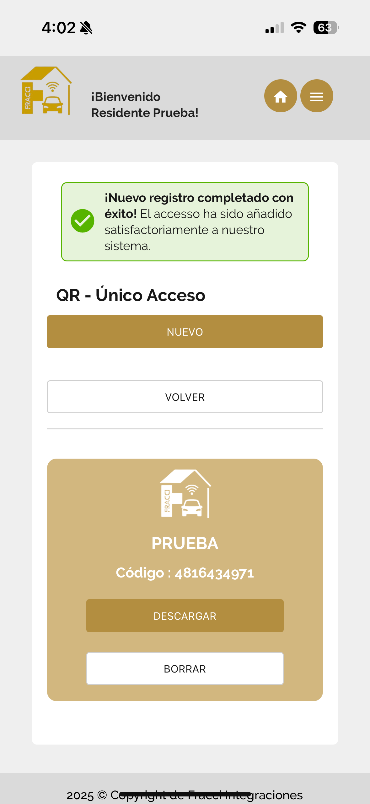 Vista previa éxito QR